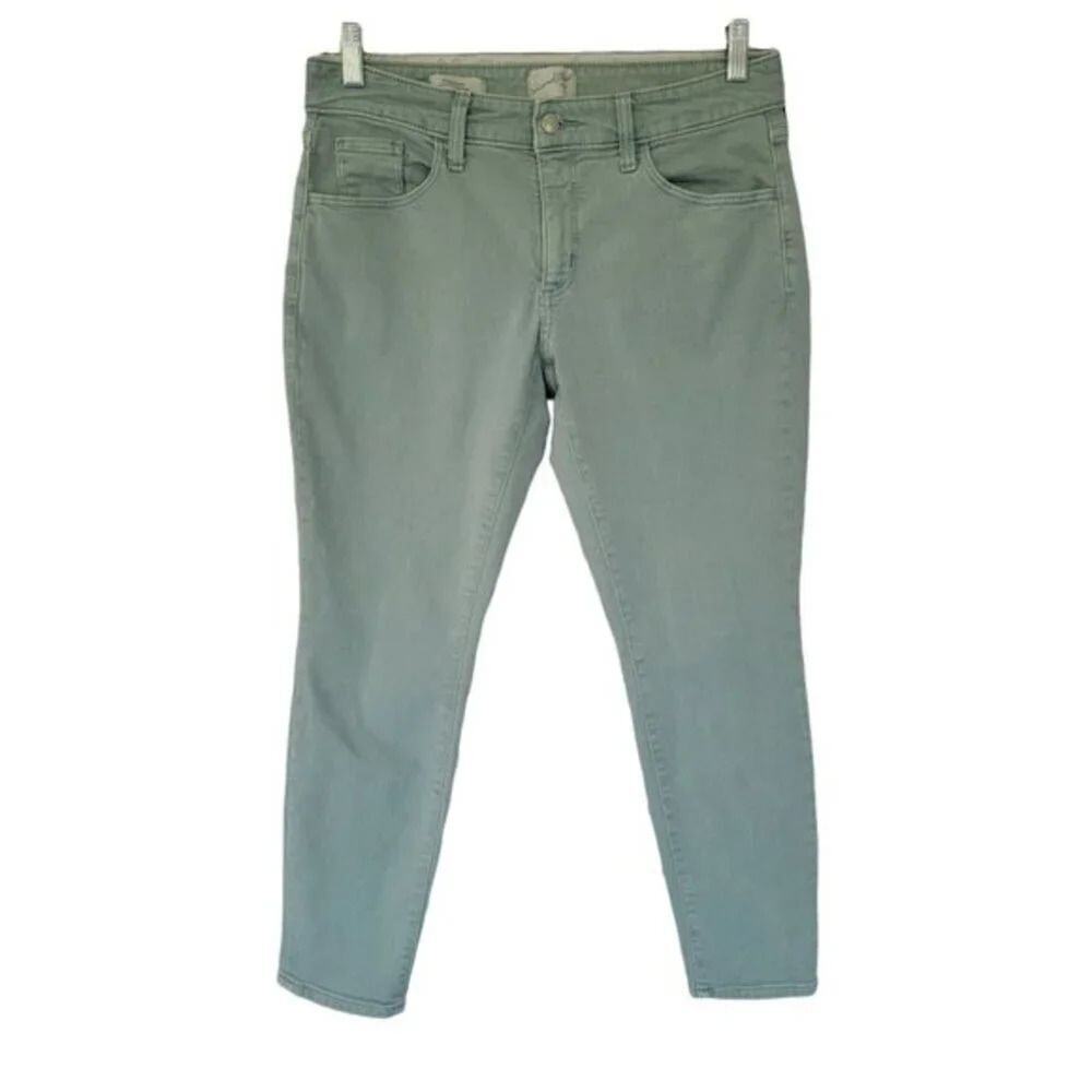 Universal Thread Mid Rise Skinny Jeans Mint Green Womens Size 8S Cropped Denim
